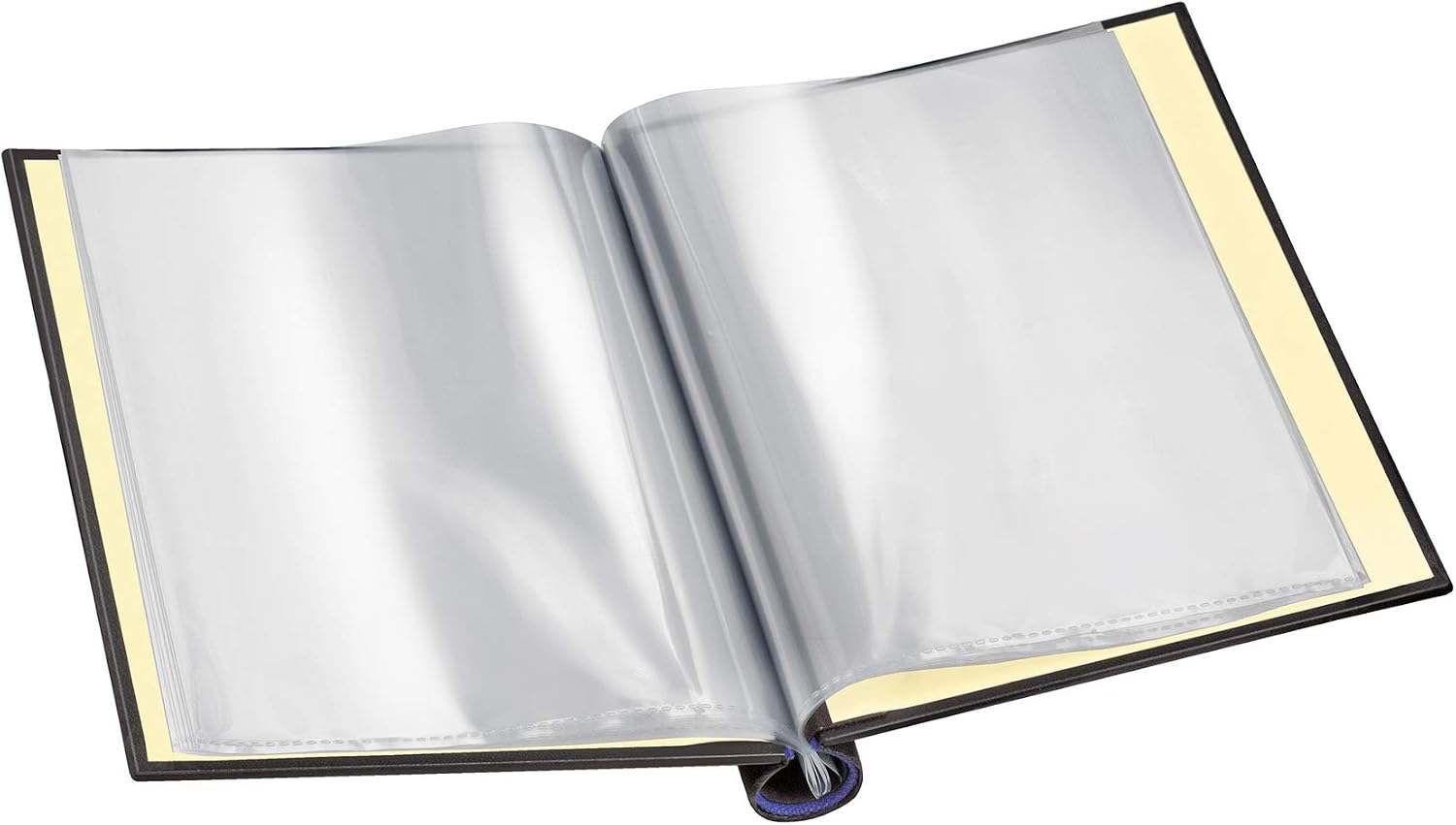 VELOFLEX 4954080 - Clamp Binder DIN A5 with Leather Grain Filling Height Max. 22 mm Black Pack of 1 - Image 3