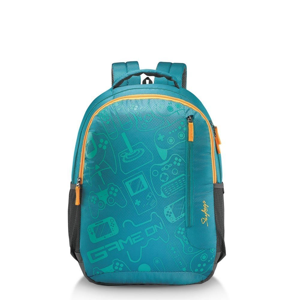 skybags green backpack
