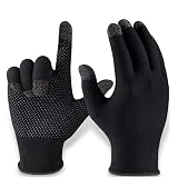 QPOIBSD Mobile Game Gloves, Ultra-Thin Mobile Gaming Gloves,Anti-Sweat Mobile Finger Sleeve Breathable for High-Ranking Players Mobile Game Streamer (Black Gold)
