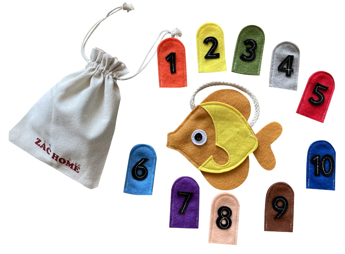 1,2,3,4,5 Once I Caught A Fish Alive! Number Counting Finger Puppet Set for Kids
