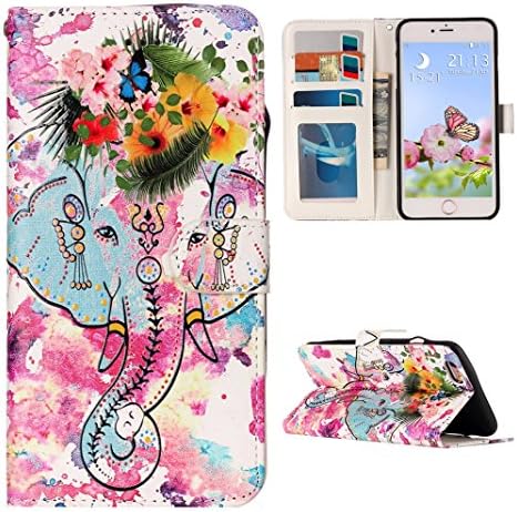 iPhone 6S Flip Case, iPhone 6 Wallet Case, Rosa Schleife PU Leather Color Painted Embossed Flip Folio Magnetic Closure Phone Case Protective Shell Skin Cases Covers for Apple iPhone 6/6S (4.7")