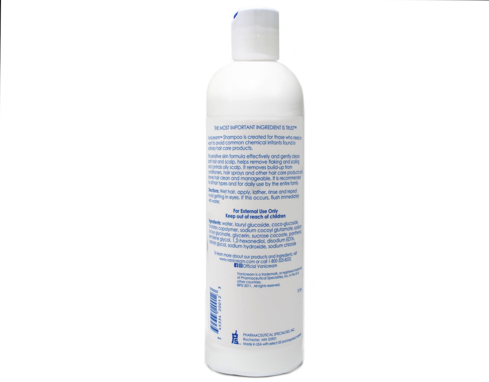 Vanicream Shampoo For Sensitive Skin 12 oz. (Pack of 2)