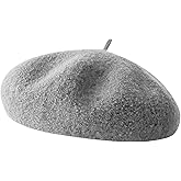 Wool Berets for Women - Classic French Beret Hats for Women and Kids, Solid Color Artist Style