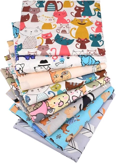 Amazon パッチワーク布 8枚セット 綿100 生地 はぎれ布 可愛い 猫シリーズ プリント生地 手芸用布 裁縫材料 ハンドメイド 手作り 大人 子供 家庭用50 40cm 布 生地 通販