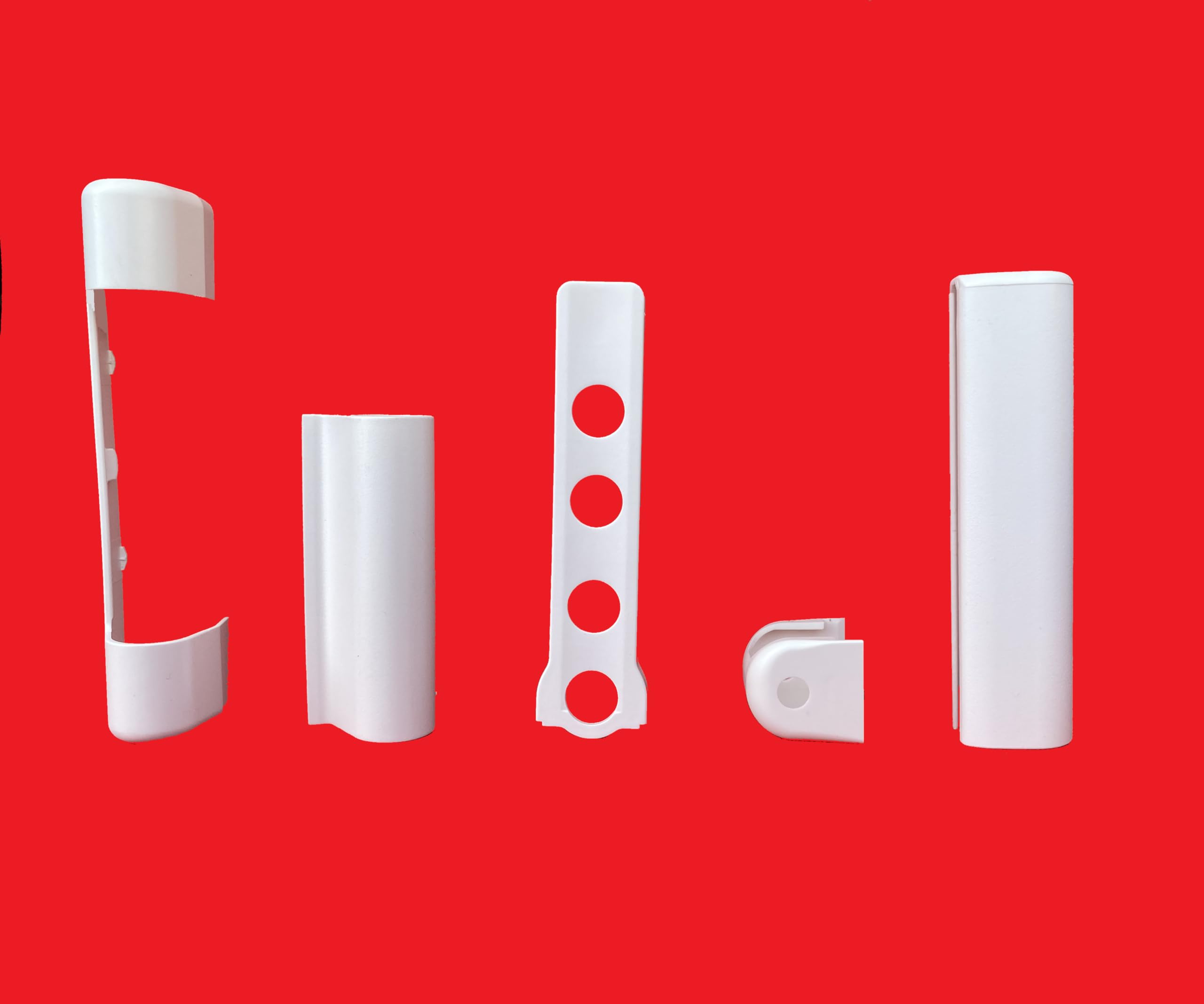 Siegenia Cover Caps Set Available for the Favorit or Titan Series in White for Scissor Bearings, Tape Brackets, Corner Bearings and Corner Bearing Tape (Titanium Set of 5)