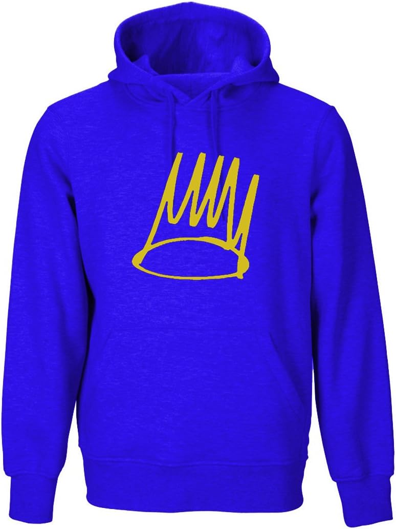 J Cole Crown Adult Hoodie (Black, Blue, Red, White, Green, Gray, Purple) (Small, Black)