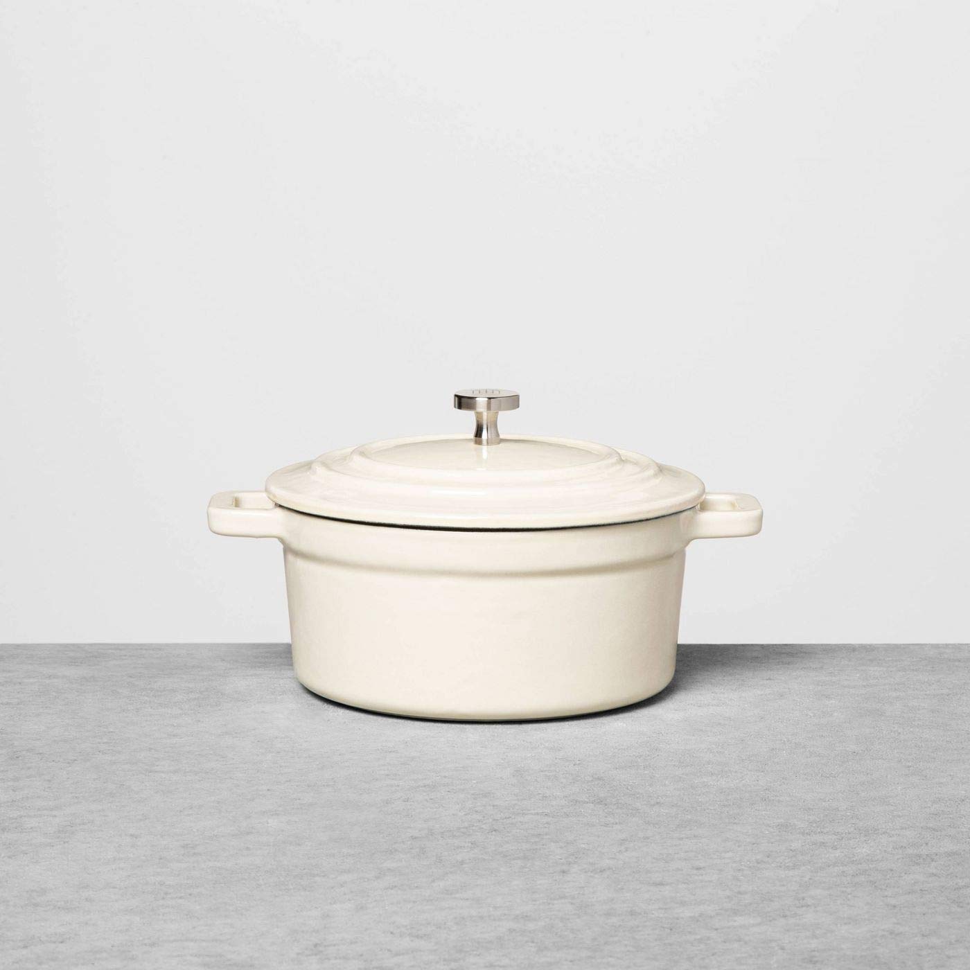 View 1 of 0.5qt Sour Cream Enameled Cast Iron Dutch Oven - Hearth & Hand with Magnolia