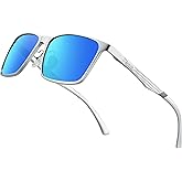 BIRCEN Polarized Mens Sunglasses for Driving: UV Protection Al-Mg Metal Sunglasses Lightweight Shades for Fishing Travel Golf
