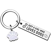 VIESUJI Dog Keychain Dog Lovers Gifts For Women Mothers Day Birthday Christmas Gifts for Dogs Teen Girls Themed Gift for Women Sister Best Friend