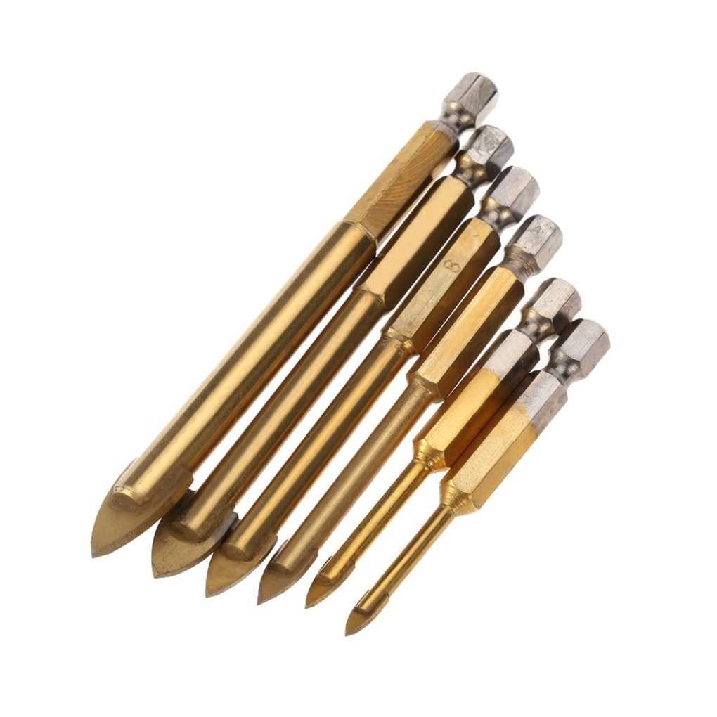 Drill Bits Home & Garden 6Pcs 4/5/6/8/10/12mm Ceramic Tile Glass Drill