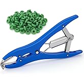 Ciltlurk 100Pcs Castration Bands and Goat Banding Kit, Stainless Steel Jaw Castration Tool with Non-Slip Plastic Handle, Livestock Bander for Lambs, Calves | Balloon Expander