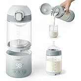 Grownsy Portable Bottle Warmer, Detachable All-in-One Travel Milk Warmers | Fast Even Heat, On-the-Go Bottle Warmer with Nipp