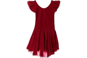 MdnMd Toddler Girls Ballet Leotards with Skirt Dance Dresses Tutu Ballerina Outfit