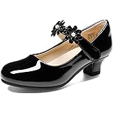DREAM PAIRS Girls Mary Jane Dress Shoes Pumps Low Heels Flower Party Wedding Princess