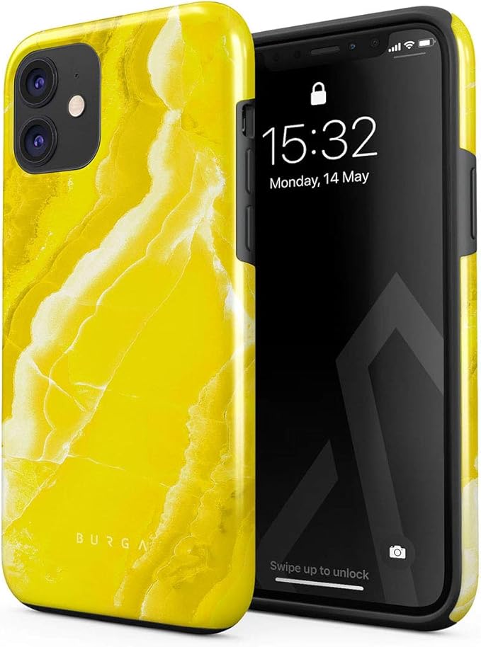BURGA Phone Case Compatible with iPhone 12 Neon Yellow