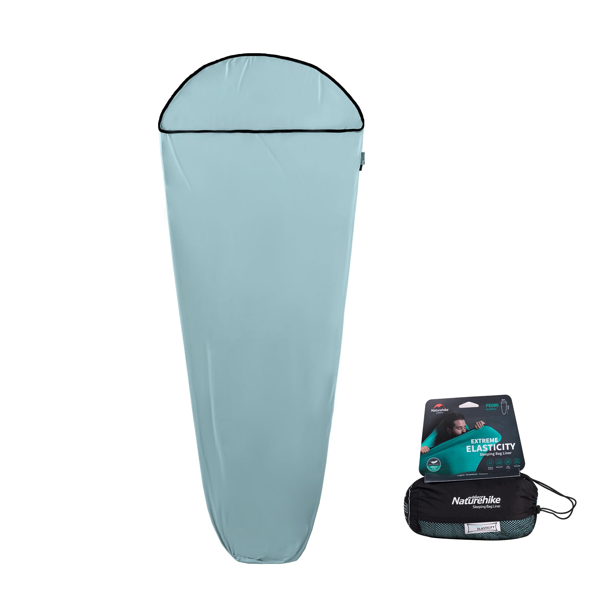 Naturehike インナーシーツ シュラフ トラベルシーツ シュラフライナー 超軽量 コンパクト 高い弾性 肌触り良い 速乾 保温 吸湿 丸洗い可能 アウトドア キャンプ ホテル 山小屋 防災 寝袋内 室内 車中泊 収納袋付き商品画像