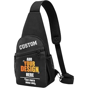 Bulk Custom Sling Bag Personalized Crossbody Bag Add Your Text Photo Basic Custom Backpack Casual,Style 1