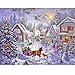 MOBICUS 5D DIY Diamond Painting by Number Kits，Christmas hut(18X14inch/46X35CM)