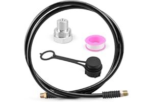 Urnqowuy 6 FT 10000psi High Pressure Hydraulic Hose, CH-604 Coupler, 3/8" NPT Thread Hydraulic Hose Assembly, 1/4" ID x 6 Feet (Black, 6' 10000 PSI)