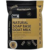 Craft & Nature 4 LB All Natural Goat Milk Moisturizing Glycerin Melt And Pour Soap Base for Soap Making