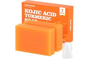 PurivvaNest Turmeric Soap Bar Dark Spot Kojic Acid soap Remover for face and body Even Skin Tone, Moisturizing & Nourishing Natural Ingredients（2Pack）