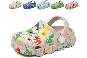Fadezar Kids Clogs Boys Girls Toddler Dinosaur Slip on Slide Garden Shoes Cartoon Beach Pool Kids Clog Sandals Slippers Water Clogs