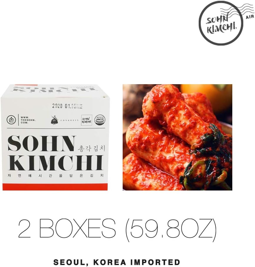 Sohn Kimchi Ponytail Radish Kimchi 59.8oz (1per 29.9oz x 2ea) shipped by Next Day Air Saver Service…