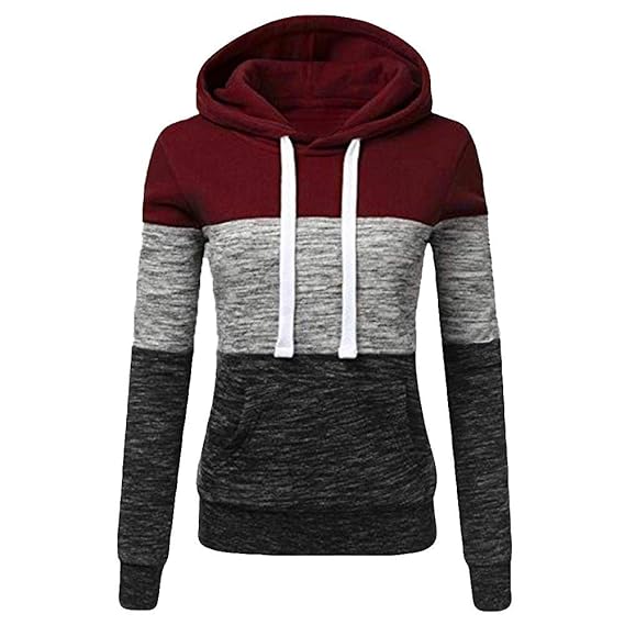 UJUNAOR Kapuzen Hoodie für Damen Schlank Frauen Basic Kapuzenpullover Sweatjacke Sweatshirt