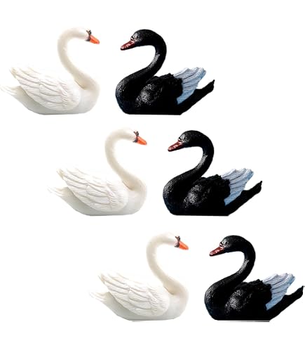 Amazon.com: 30PCS Miniature Swan Resin Figurine Miniature White