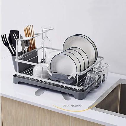 Amazon Com Zgyqgoo Dish Drainer Rack Aluminium With A Drip
