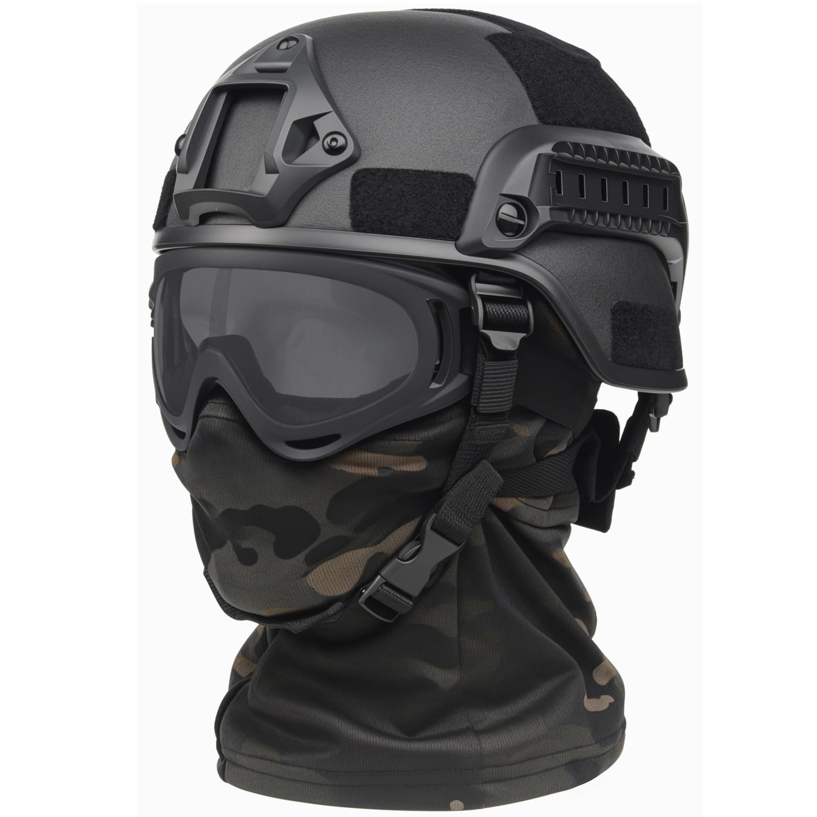 SANYETS Tactical Helmet, Black Airsoft Helmet with