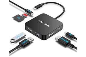 ACASIS USB C Hub, 7 in 1 USB C to HDMI Multiport Adapter, 4K HDMI, Power Delivery 100 W, 2 USB A 3.0 Port, 1 USB C Hub 3.0, SD/TF Card Reader, USB C Dongle for MacBook Pro/Air, Laptop and USB C Devices
