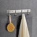 HI HOMEIDEAS Coat Hook Rack Wall Mounted 11-Inch SUS304 Stainless Steel Brushed Nickel Hook Rail with 4 Heavy Duty Hooks