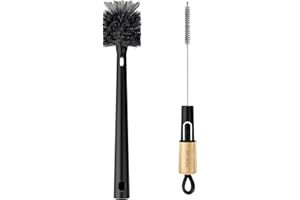 MR.SIGA Water Bottle Brush and Straw Cleaner Brush, Long Handle Bottle Cleaner Brush, 2 in 1 Bottle Cleaning Brush for Sports