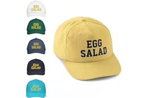 Chu6an6d Egg Salad Embroidered Golf Rope Cap Hat, Gift for Her or Him, Gift for Golfer, Yellow