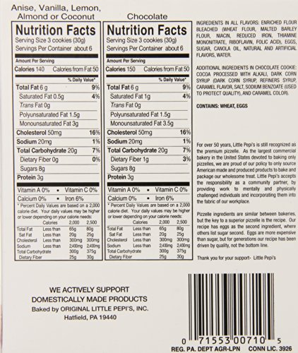 Little Pepi's Pizzelles, Anise, 7 Ounce (Pack of 1)