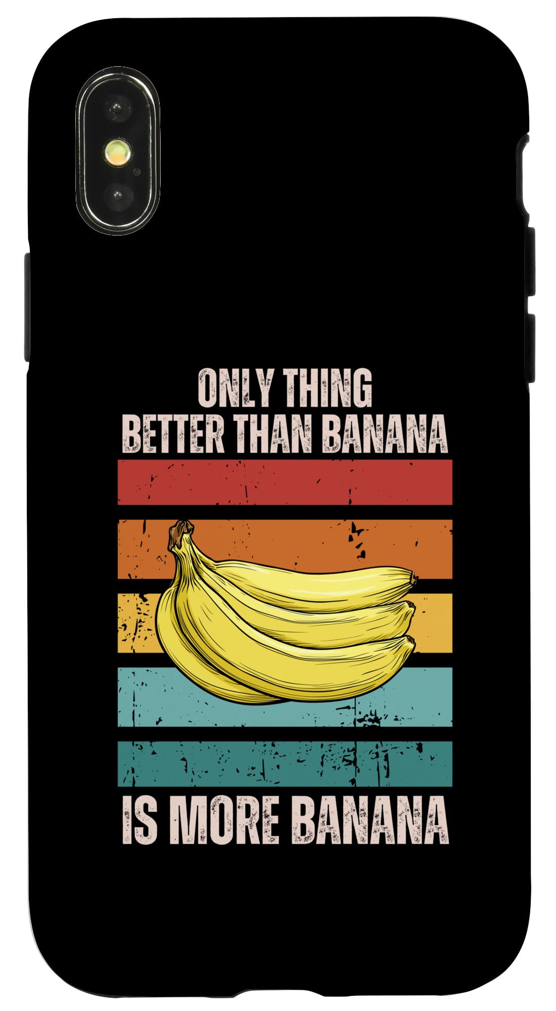 iPhone X/XS Retro Only Thing Better Than Banana Is More Banana Fruit Case