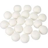 uxcell 20 Pcs Wool Felt Balls Beads, 1.2 Inch Felt Pom Poms for Crafts, Handmade Pompoms Bulk Small Bead for Nursery Handicrafts and DIY Art Decoration, White