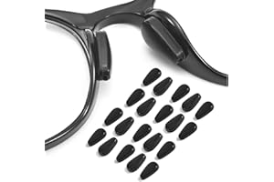 OPUGIT Eyeglass Nose Pads, Adhesive Anti Slip Eyeglasses Nose Grips with Airbag,3.2mm Thickness for Eyeglasses Sunglasses Reading Glasses,10 Pairs,Black