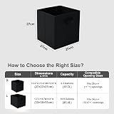 Amazing Tour 4 PCS Cube Storage Boxes 33x38x33 Foldable with Handles Black view 4