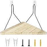 APUDWN Fabric Wall Cubicle Corner Shelf with Hooks 11.8 Inch Wooden Triangular Cubicle Corner Shelf for Office Fabric Walls Display Storage Hanging Organizer for Work Decor Small Planter Photo Frame