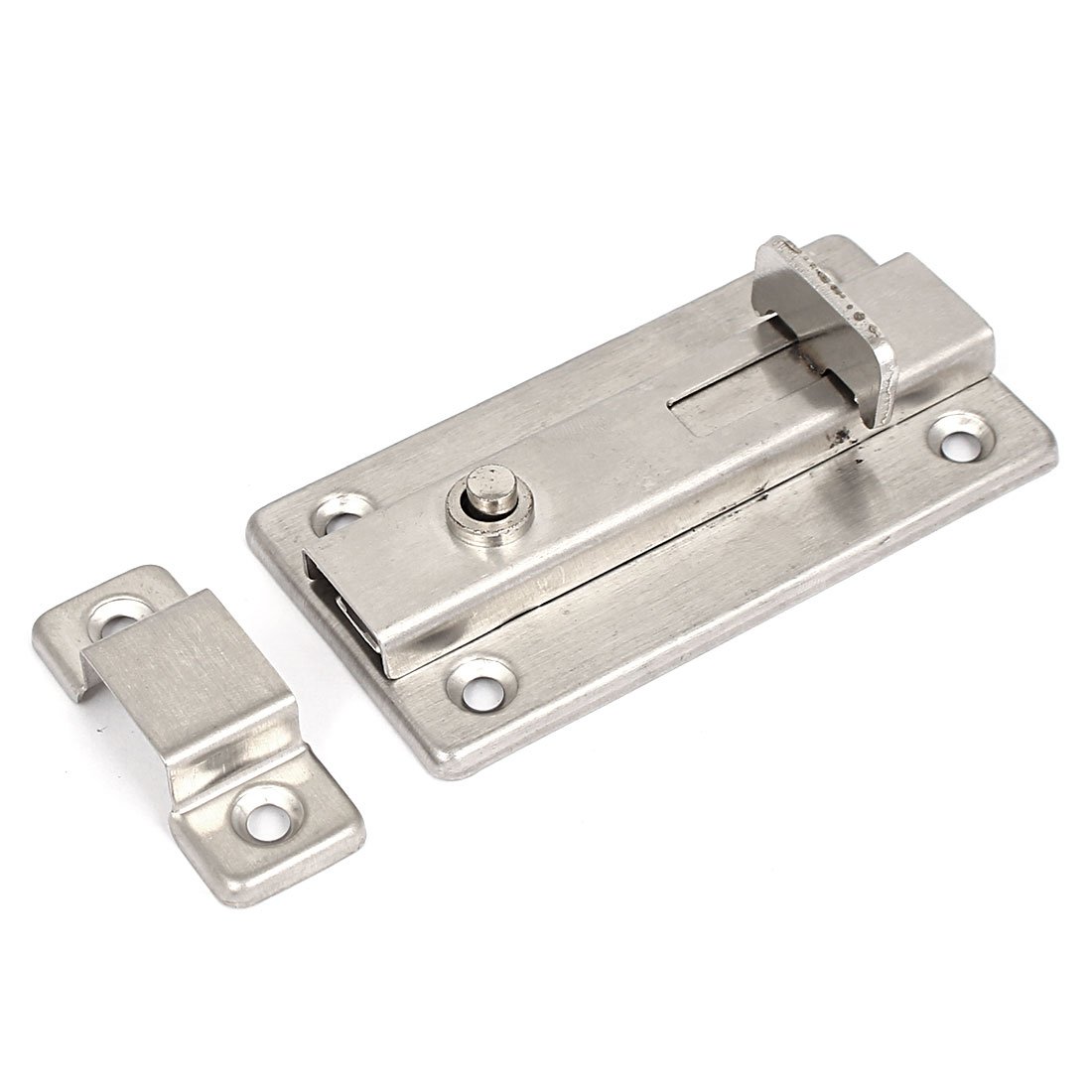 Sourcingmap Bathroom Toilet Tower Door Gate Stainless Steel Automatic Bolt Latch