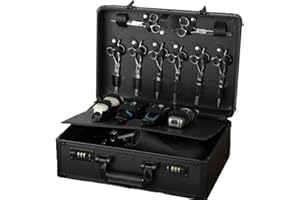 BARBERTOP Barber Case,Barber Carrying Case,Barber Cases for Clippers and Supplies,Barber Case Organizer with Portable Handle and Combination Lock,Suitable for Barbers, manicurists, beauticians