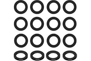 Rimoev 30 Pieces Shower Head Gasket, Black Rubber Washer, O Hose Washers, Flat Rubber Seals Gasket, Shower Hose Washers for 1/2 inch tap Connector washers, Hose, Garden Hose