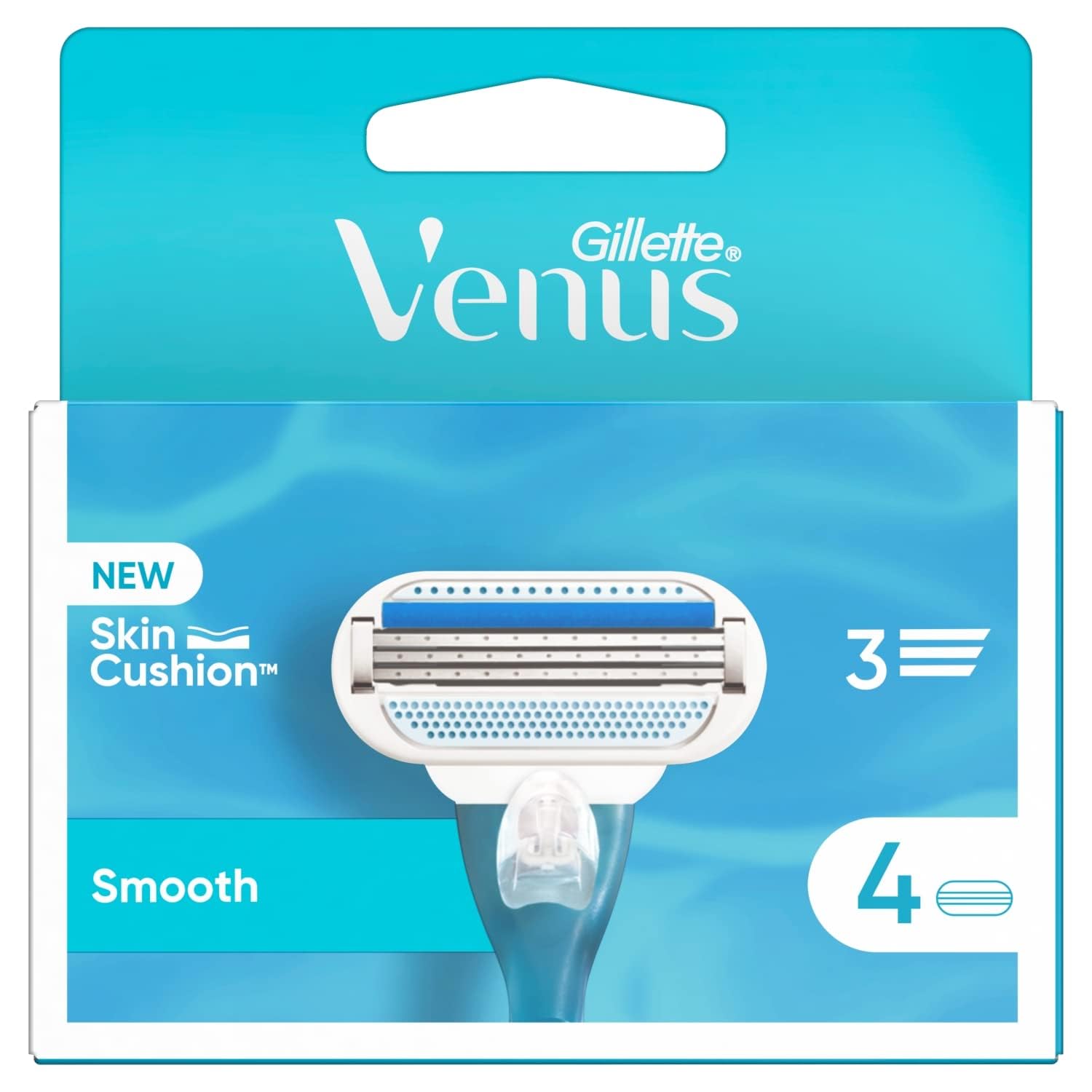 Gillette Venus Smooth Razor Blade Refills, 4 each