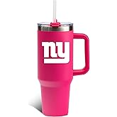 The Memory Company Officially Licensed NFL 40oz Game Day Tumbler - Double Wall Insulated Stainless Steel Travel CupPink, Football Fan Drinkware with Leak-Proof Lid, For Hot & Cold Beverages