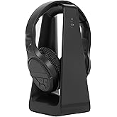 Senior Friendly Headphones with Large Buttons, Wireless TV Headphones with 2.4G Transmitter Charging Dock, Bluetooth 5.3 Headsets, Clear Sound Mode for Elderly, Compatible with TV Optical/RCA/AUX