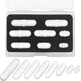 Magnetic Stir Bar Lab Type-B Mixed Size PTFE Magnetic Stirrer | Mixer Stir Bars Set for Flat Bottom Beaker, 8x35mm, 8x30mm, 8x28mm, 7x30mm Magnetism for Laboratory Home DIY Project