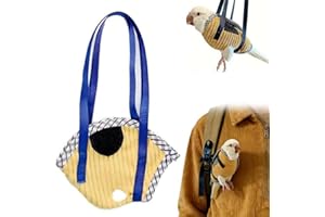 Bird Travel Carrier, Portable Bird Bag with Escape Resistant Outdoor Harness Vest for Small Medium Parrots, Cockatiel, Budgie