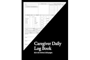 Caregiver Daily Log Book: A Professional Care Log for Patients | Record Daily Needs, Vitals, Medication, Meals and More | Ideal for Nurses, CNAs and Home Health Aides